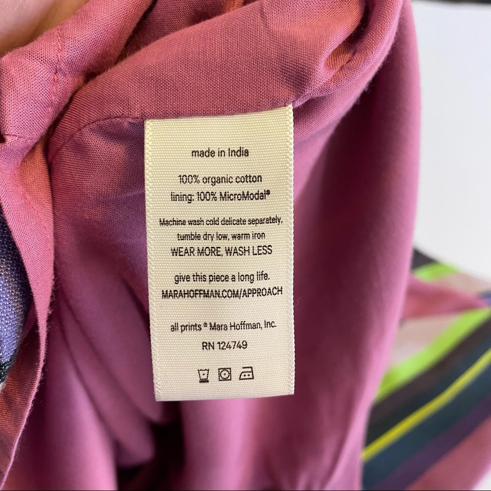 Mara Hoffman Georgia Rainbow Striped Dress Sz S - Picture 10 of 10